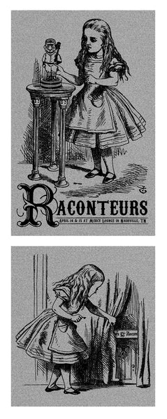 The Raconteurs Nashville 2008 Set of 2 Handbills Metallic Silver