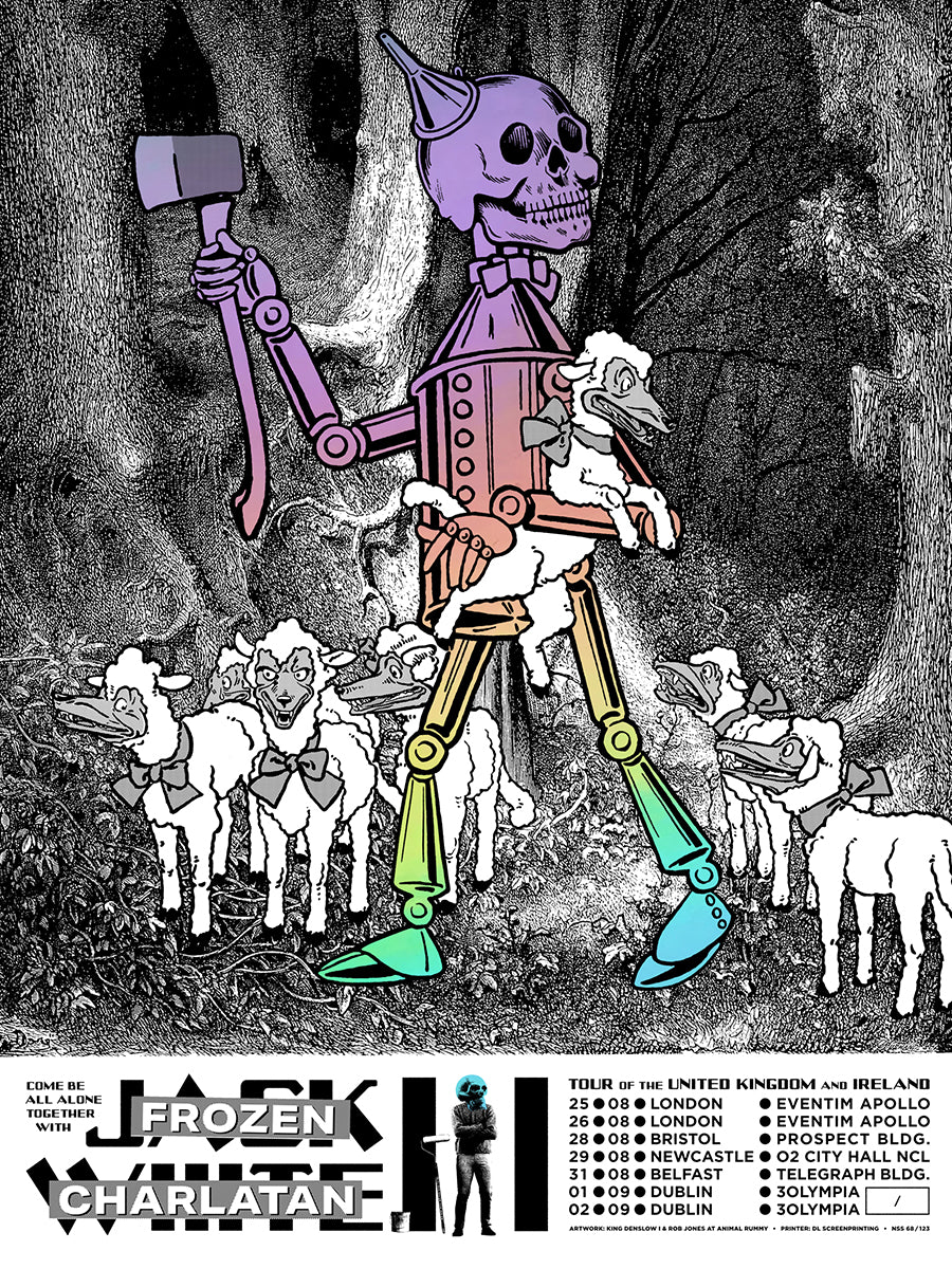 Jack White UK and Ireland TOUR-AP VARIANT (Frozen Charlatan) RAINBOW FOIL EDITION