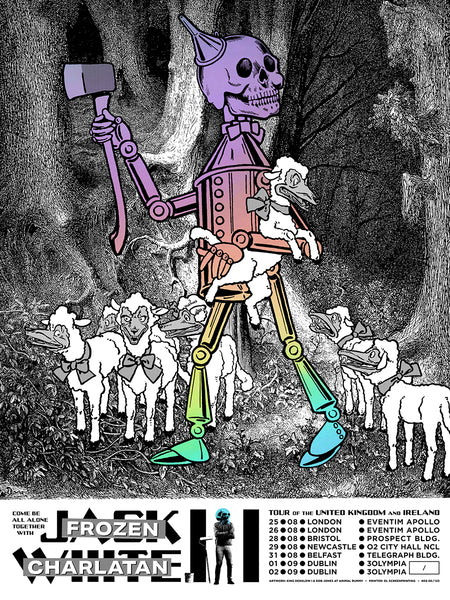Jack White UK and Ireland TOUR-AP VARIANT (Frozen Charlatan) RAINBOW FOIL EDITION